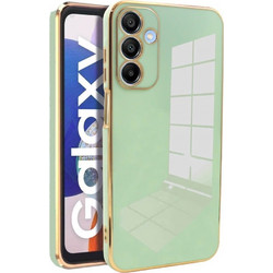 Θήκη Samsung Galaxy A15 Bodycell Gold Plated Σιλικόνης - Mint Green (5206015081309)