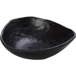 Black Μπωλ Τριγ.18Χ17Χ6Εκ Wavy Matte Μελαμινης 6τμχ