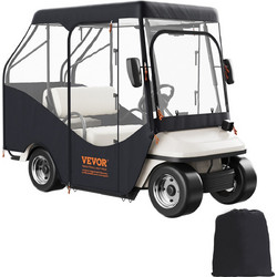 Περίβλημα VEVOR Golf Cart, 420D Polyester Driving Condition με διαφανή παράθυρα 4 όψεων, 4 καλύμματα Passenger Club Car Universal Ταιριάζει στα περισσότερα καρότσια επώνυμων, αντηλιακό και ανθεκτικό σ