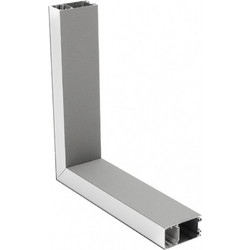 GLOBOSTAR ALP-CORNER-SIDE90 LUMILINE 61768 Επιφανειακό / Κρεμαστό Προφίλ Αλουμινίου Γωνία με Λευκό Γαλακτερό Πατητό Κάλυμμα για Ταινίες LED IP20 - Γκρι Ανθρακί Ματ - Μ30 x Π3.5 x Υ7cm