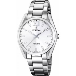 Festina Γυναικείο Ρολόι με Ασημί Μεταλλικό Μπρασελέ F20622/1