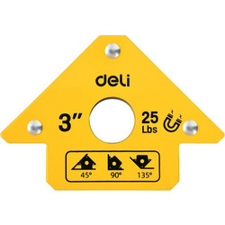 DELI μαγνητική γωνία συγκόλλησης DL-HDW25 με 45/90/135 γωνίες, 3" 11kg