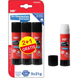 MP κόλλα στικ PP001C διάφανη 21g 3τμχ