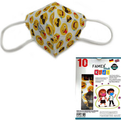 Famex Kids FFP2 NR Particle Filtering Half Mask Emoji 1τμχ