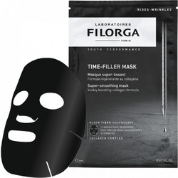Filorga Time-Filler Super Smoothing Sheet Μαύρη Μάσκα Προσώπου για Αντιγήρανση με Κολλαγόνο 14ml