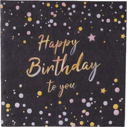 Funny Fashion - Χαρτοπετσέτες Πάρτι Happy Birthday 80339