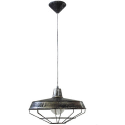 Heronia Lighting Us-Factory Pendel 1/L O37 Κρεμαστό Φωτιστικό Οροφής Μονόφωτο E27 Ασημί 31-0424