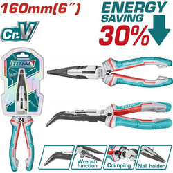 Total THT24616S Πλατυτσίμπιδο Κυρτό 160mm Υψηλής Μόχλευσης 30%