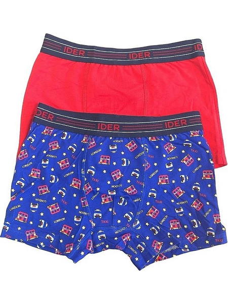Παιδικό Boxer IDER Αγόρι London (2 Pack) - Εμπριμέ