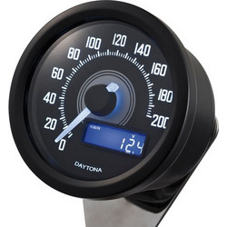 Daytona Velona Ηλεκτρονικό Ταχύμετρο 60 mm, 200 km/h, μαύρο | Daytona Velona 60mm electronic speedometer 200km/h black