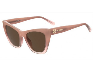 Love Moschino MOL070/S FWM Γυναικεία Γυαλιά Ηλίου Πεταλούδα Κοκάλινα Ροζ με Καφέ Polarized Φακό
