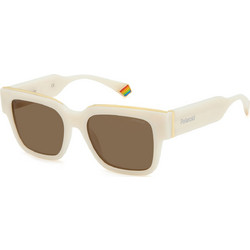 Polaroid Eyewear PLD6198/S/X SZJ/SP Γυναικεία Γυαλιά Ηλίου Τετράγωνα Κοκάλινα Μπεζ με Καφέ Polarized Φακό