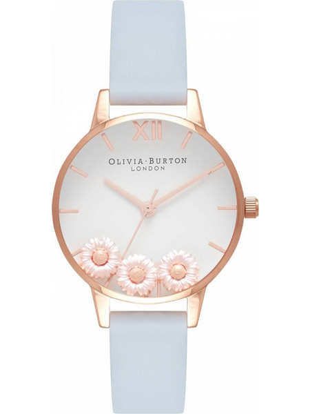 Olivia Burton Dancing Daisy Γυναικείο Ρολόι με Γαλάζιο Δερμάτινο Λουράκι OB16CH04