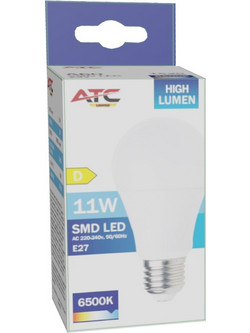 ATC SMD LED High Lumen Λαμπτήρας A60 230V 11W/1520LM E27 6500K