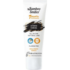 Bamboo Smiles & Seville Orange Οδοντόκρεμα για Προστασία Ούλων κατά της Πλάκας Ενεργού Άνθρακα Χωρίς Φθόριο 75 ml