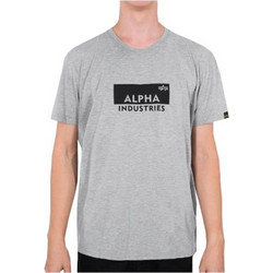 Alpha Industries Box Logo T-Shirt - Grey Heather (198505-17)