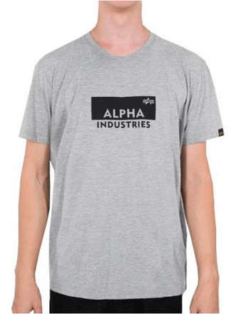 Alpha Industries Box Logo T-Shirt - Grey Heather (198505-17)