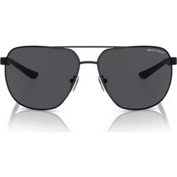 Armani Exchange AX2047S 600087 Ανδρικά Γυαλιά Ηλίου Aviator Μεταλλικά Μαύρα με Μαύρο Polarized Φακό