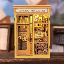 Cutebee Cooking Bookstore 3D Book Nook DIY 156 Κομμάτια 17cm