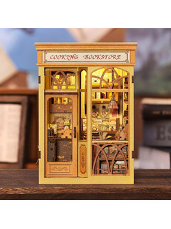 Cutebee Cooking Bookstore 3D Book Nook DIY 156 Κομμάτια 17cm
