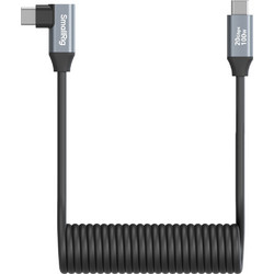 SmallRig 4792 - USB-C ευθεία σε USB-C γωνία σπιράλ καλώδιο δεδομένων (35cm)