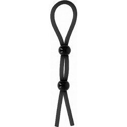 Shots Toys Double Booster Cock Ring Ρυθμιζόμενο Ελαστικό Δαχτυλίδι Πέους & Όρχεων Σιλικόνης Μαύρο