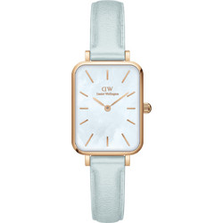 Daniel Wellington Quadro Γυναικείο Ρολόι με Λευκό Δερμάτινο Λουράκι DW00100638