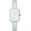 Daniel Wellington Quadro Γυναικείο Ρολόι με Λευκό Δερμάτινο Λουράκι DW00100638