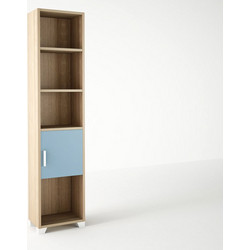 Βιβλιοθήκη παιδική σε χρώμα δρυς-σιελ 40x30x180