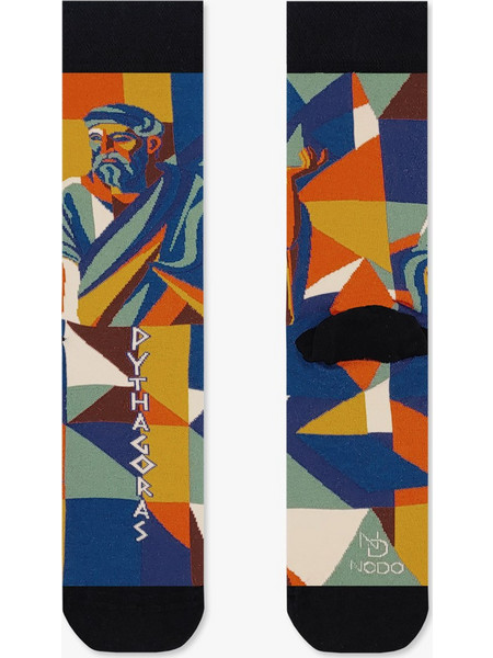 Βαμβακερή Κάλτσα με Σχέδια Pythagoras NODO