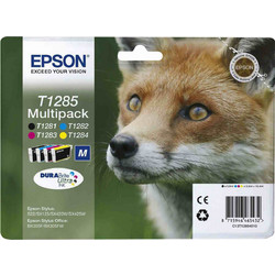 Epson T1285 B/C/M/Y Πακέτο 4 Μελανιών Εκτυπωτή Inkjet C13T128540
