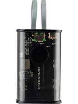 Xo PB307 Power Bank 20000mAh 22.5W με Θύρα USB-A & 2 Θύρες USB-C Quick Charge 3.0 Transparent