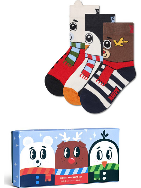 HAPPY SOCKS 'GET READY FOR SNOW' 3-PACK GIFT SET ΠΑΙΔΙΚΕΣ ΚΑΛΤΣΕΣ ΑΓΟΡΙ P003352-1000 (1000/MULTICOLOR)