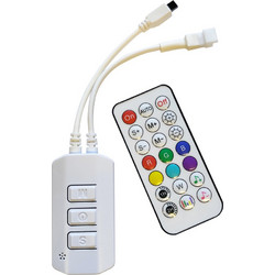 Τηλεχειριστήριο + Controller Dimmer με Music 10m για Digital COB Πολύχρωμη RGB Ταινία LED 24V 2416RGBDGC ACA - 24VRGBDGC