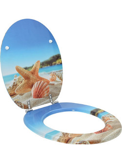 vidaXL Καπάκι Λεκάνης Οβάλ Ξύλινο 44x38cm 42027204