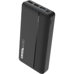 Crystal Audio PBK6K Power Bank 30000mAh 20W με 2 Θύρες USB-A & Θύρα USB-C Quick Charge 3.0 & Power Delivery Black