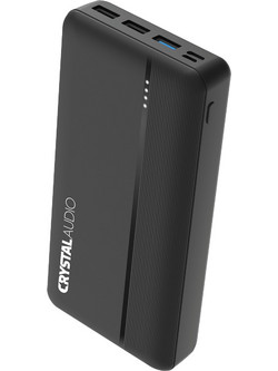 Crystal Audio PBK6K Power Bank 30000mAh 20W με 2 Θύρες USB-A & Θύρα USB-C Quick Charge 3.0 & Power Delivery Black