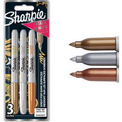 Sharpie - Metallic 3-Blister - Gold/Silver/Bronze - 1.4 mm - Toys