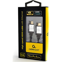 CABLEXPERT 4K HIGH SPEED HDMI CABLE WITH ETHERNET 'SELECT PLUS SERIES' 1,5M