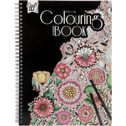 Μπλοκ Ζωγραφικής με Σπιράλ Colouring Book A4 Λουλούδια 100 Σχέδια