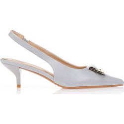 Γόβες slingback με χρυσή αγκράφα