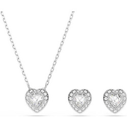 Swarovski γυναικείο σετ μίξη κοπών, καρδιά, λευκό, επιμετάλλωση ροδίου Ariana Grande x Swarovski - 5720849