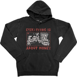 Circa Money Ανδρικό Φούτερ με Κουκούλα & Τσέπες Μαύρο MHO151-01
