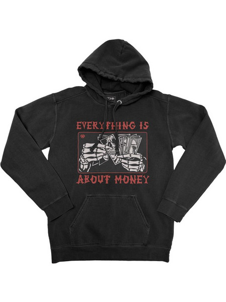 Circa Money Ανδρικό Φούτερ με Κουκούλα & Τσέπες Μαύρο MHO151-01