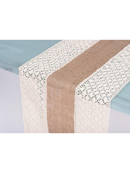 Beauty Home ΡΑΝΝΕΡ ΛΙΝΑΤΣΑ ΜΕ ΦΑΡΔΙΑ ΔΑΝΤΕΛΑ 40Χ180CM