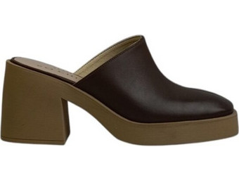 SO CHIC LORETTA MULES -BROWN