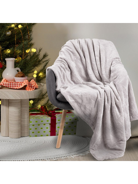 Das Home Κουβερτα Fleece 130Χ170 Christmas 1373 Grey Grey