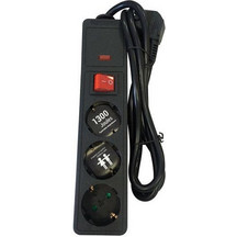 Eurolamp Πολύπριζο Υπερτάσεως Με Ασφάλεια 3 Θέσεων Με Καλώδιο 1,5m 3X1mm Eurolamp - 147-62105