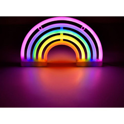 LED Neon Φωτιστικό Ουράνιο Τόξο Πολύχρωμο με USB 30x18cm