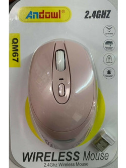 Andowl QM67 Ασύρματο Mini Ποντίκι Pink